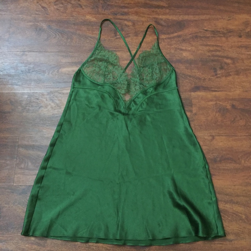 Victoria's Secret Green Lace & Satin Nightgown